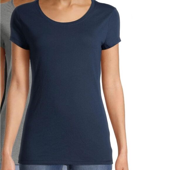 No Boundaries Junior's Navy Everyday Short Sleeve T-Shirt - Picture 1 of 11